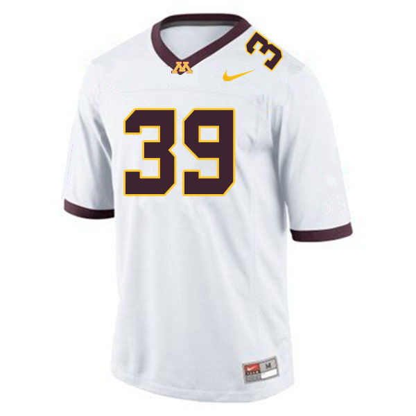 Men #39 Michael Vojvodich Minnesota Golden Gophers College Football Jerseys Sale-White - Click Image to Close